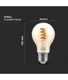 E27 4W LED-Lampe - Spiral-Glühfaden, bernsteinfarbenes Glas, 1800K