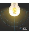 E27 4W LED-Lampe - Spiral-Glühfaden, bernsteinfarbenes Glas, 1800K