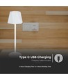 1,5W wiederaufladbare LED Tischleuchte, 5V - Weiß, 4-stufig dimmbar, inkl. USB-C Kabel