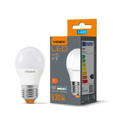 E27 7W LED Tropfenlampe - G45, 4000K, 630lm, 240 Grad