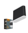 6W schwarze LED Wandleuchte mit Up/Down Licht - 660lm, IP54 Außen, 2700K, 110lm/W, inkl. Leuchtmittel