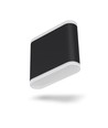 6W schwarze LED Wandleuchte mit Up/Down Licht - 660lm, IP54 Außen, 2700K, 110lm/W, inkl. Leuchtmittel