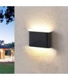 6W schwarze LED Wandleuchte mit Up/Down Licht - 660lm, IP54 Außen, 2700K, 110lm/W, inkl. Leuchtmittel
