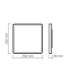 24W LED Deckenleuchte, schwarz - 4000K, IP20 Innen, Ra 88