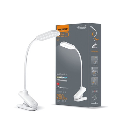 6W LED dimmbare Schreibtischlampe mit Klemme - Helsinki, 370lm, 3-Stufen CCT, weiß, 120° Abstrahlwinkel