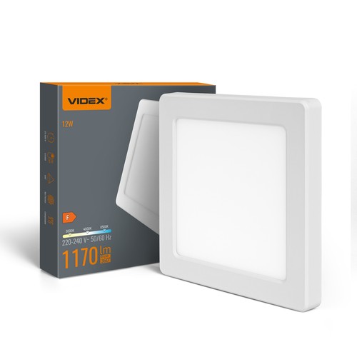 12W LED Einbaupanel / Deckenleuchte - 1170lm, 3CCT, 16,7x16,7cm, weißer Rand, für Einbau oder Aufbau