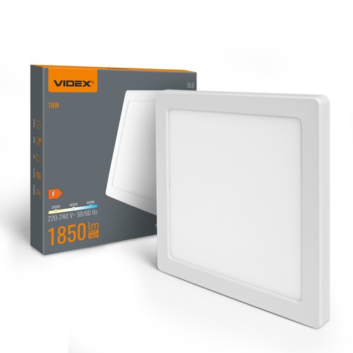 18W quadratische LED Deckenleuchte / Einbaupanel - 1850lm, 3CCT, 21,7 x 21,7 cm, weißer Rand, Einbau oder Aufbau