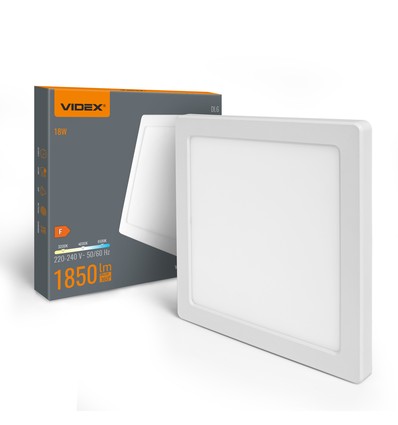 18W quadratische LED Deckenleuchte / Einbaupanel - 1850lm, 3CCT, 21,7 x 21,7 cm, weißer Rand, Einbau oder Aufbau