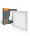 18W quadratische LED Deckenleuchte / Einbaupanel - 1850lm, 3CCT, 21,7 x 21,7 cm, weißer Rand, Einbau oder Aufbau