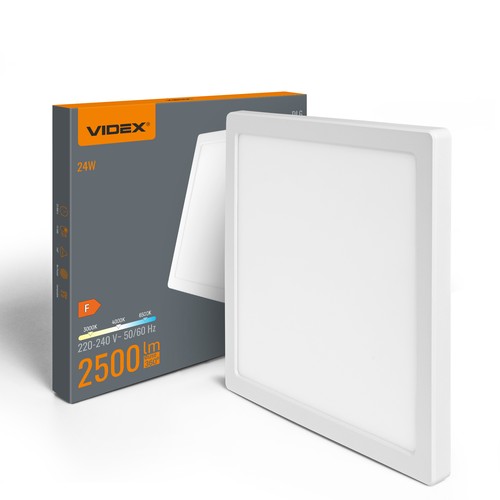 24W LED Deckenleuchte, 3-in-1 CCT - 2500lm, 29,2 x 29,2cm, weißer Rand, Einbau- oder Aufbaupanel