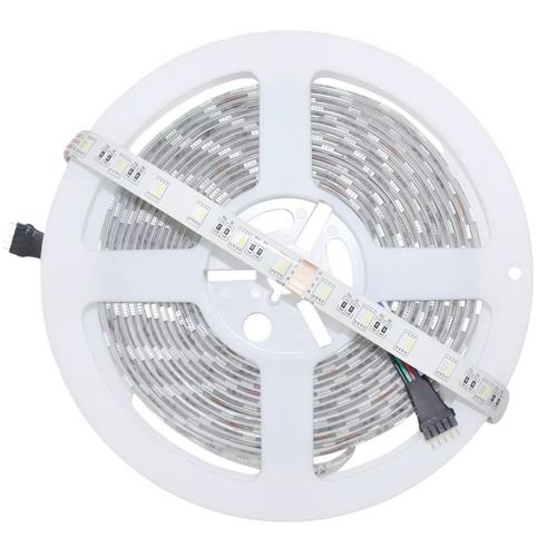 5 Meter 12W/m RGB+WW LED-Streifen - 24V DC, IP65, 60 LEDs pro Meter