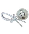 GU10 Fassung mit 15cm Kabel - Weiß, Keramikfassung, IP20
