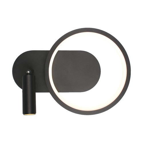 14W Designer LED Wandleuchte - Schwarz, 1500lm, 25x10x18 cm, inkl. Leuchtmittel