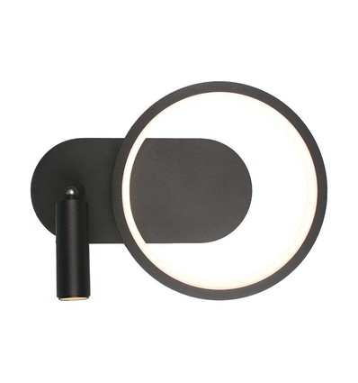 14W Designer LED Wandleuchte - Schwarz, 1500lm, 25x10x18 cm, inkl. Leuchtmittel