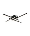 38W LED Deckenleuchte - 85x85cm, dimmbar, schwarz, 4000K, modernes Design