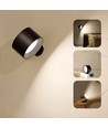 4,5W Wiederaufladbare Wandleuchte CCT - IP20, rund, mattschwarz, 360° drehbar, inkl. Leuchtmittel und Fernbedienung