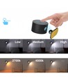4,5W Wiederaufladbare Wandleuchte CCT - IP20, rund, mattschwarz, 360° drehbar, inkl. Leuchtmittel und Fernbedienung