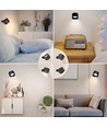 4,5W Wiederaufladbare Wandleuchte CCT - IP20, rund, mattschwarz, 360° drehbar, inkl. Leuchtmittel und Fernbedienung