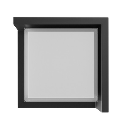10W Verto Square Edge CCT Wandleuchte - 120lm/W, IP65, schwarz, 3-CCT, 160x160mm
