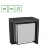 10W Verto Square Edge CCT Wandleuchte - 120lm/W, IP65, schwarz, 3-CCT, 160x160mm