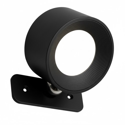 4,5W Wiederaufladbare Wandleuchte CCT - IP20, rund, mattschwarz, 360° drehbar, inkl. Leuchtmittel und Fernbedienung
