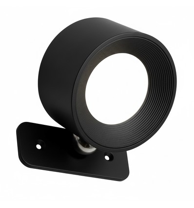 4,5W Wiederaufladbare Wandleuchte CCT - IP20, rund, mattschwarz, 360° drehbar, inkl. Leuchtmittel und Fernbedienung