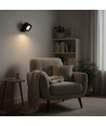 4,5W Wiederaufladbare Wandleuchte CCT - IP20, rund, mattschwarz, 360° drehbar, inkl. Leuchtmittel und Fernbedienung