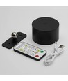 4,5W Wiederaufladbare Wandleuchte CCT - IP20, rund, mattschwarz, 360° drehbar, inkl. Leuchtmittel und Fernbedienung