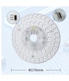 Ø17 cm / 24/18/12W LED-Einsatz mit Linsen - Flickerfrei, wählbare CCT, ersetzt G24, Ringröhren und Kompaktleuchtstoffröhren