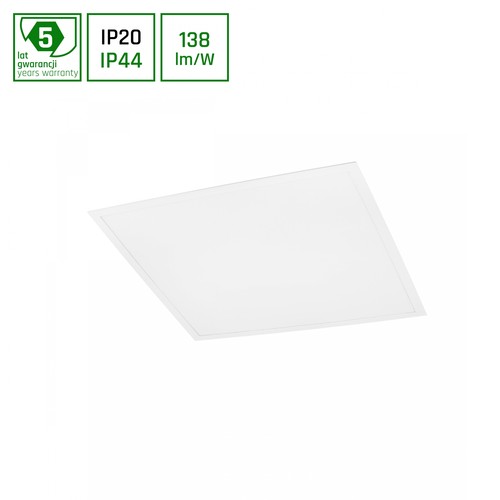 60x60 LED Panel, 40W - 6000K, IP44, weißer Rand, 5 Jahre Garantie