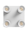Deckenleuchte mit 2x2 Spots, GU10 - Weiß, IP20 Innenbereich, ohne Leuchtmittel