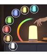 Wiederaufladbare RGB+CCT LED Tisch-/Nachtlampe - Bluetooth, Weiß, Touch-dimmbar, IP20 Innenbereich