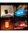Wiederaufladbare RGB+CCT LED Tisch-/Nachtlampe - Bluetooth, Weiß, Touch-dimmbar, IP20 Innenbereich