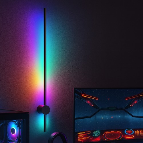 80cm RGBIC einstellbare Wandleuchte - Bluetooth, 5V USB