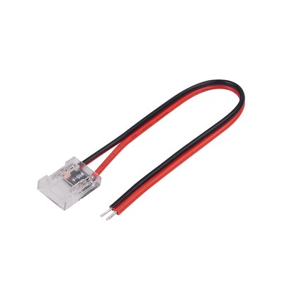 Verbinder für 10mm COB LED Strip - 10cm Kabel, 2-Pin, zum Löten