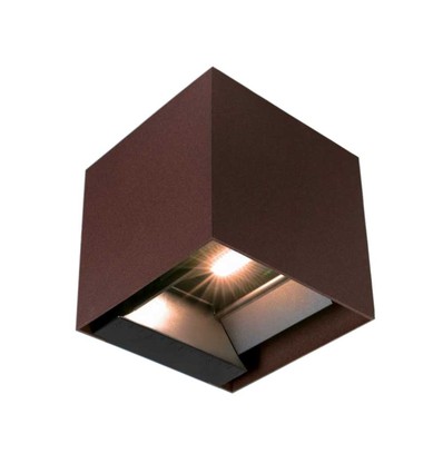 9W LED Solar-Wandleuchte - IP65, CCT, 3 Lichtfarben, PIR-Sensor, Corten-Gehäuse