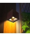 9W LED Solar-Wandleuchte - IP65, CCT, 3 Lichtfarben, PIR-Sensor, Corten-Gehäuse