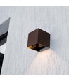 9W LED Solar-Wandleuchte - IP65, CCT, 3 Lichtfarben, PIR-Sensor, Corten-Gehäuse