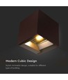 9W LED Solar-Wandleuchte - IP65, CCT, 3 Lichtfarben, PIR-Sensor, Corten-Gehäuse