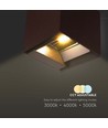 9W LED Solar-Wandleuchte - IP65, CCT, 3 Lichtfarben, PIR-Sensor, Corten-Gehäuse