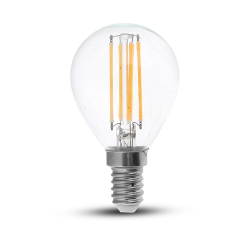 E14 6W Filament LED Tropfenlampe - P45, 600lm, Klarglas, Samsung LED Chip
