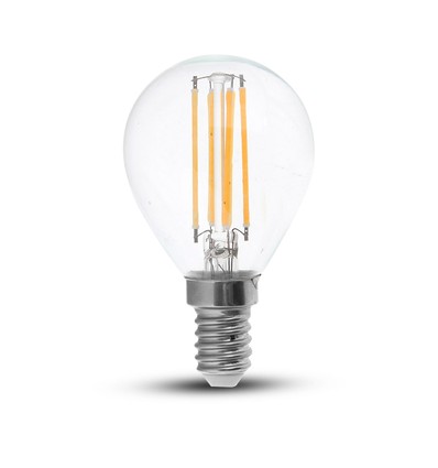 E14 6W Filament LED Tropfenlampe - P45, 600lm, Klarglas, Samsung LED Chip