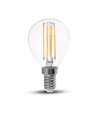 E14 4W LED Filament Lampe - P45, klar, Warmweiß, 400lm