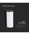 12W CCT LED Wandleuchte - IP65, schwarz, 3-in-1 Farbumschaltung, 1760lm, inkl. Leuchtmittel