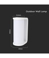 12W moderne Wandleuchte, 140lm/W - IP65, weiß, dimmbar, CCT, inkl. Leuchtmittel