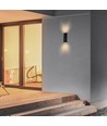 8W LED Wandleuchte mit Up/Down Licht - 140lm/W, IP65, schwarz, 4000K, rechteckig, inkl. Leuchtmittel