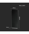 8W LED Wandleuchte mit Up/Down Licht - 140lm/W, IP65, schwarz, 4000K, rechteckig, inkl. Leuchtmittel
