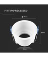 GU10 Einbaustrahler - Rund, weiß, Aluminium, Honeycomb, Anti-Glare, IP20, Loch: Ø8 cm, Maße: Ø9 cm