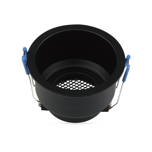 VT-9001RD Lampenfassung GU10 - Aluminium, Wabengitter, tiefe Blendfreiheit, schwarz rund
