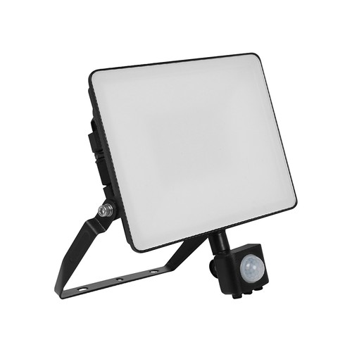 20W LED Fluter mit Sensor - 120lm/W, IP65, schwarz, 3000K, PIR Sensor